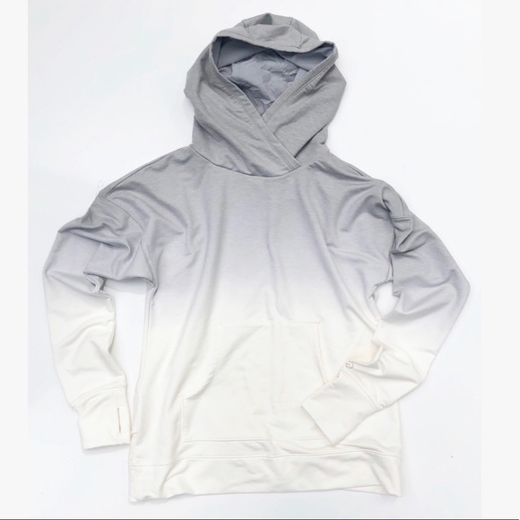 CALIA by Carrie Underwood Sweaters - Calia Gray Dip Dye Ombré Hoodie Sweatshirt Small